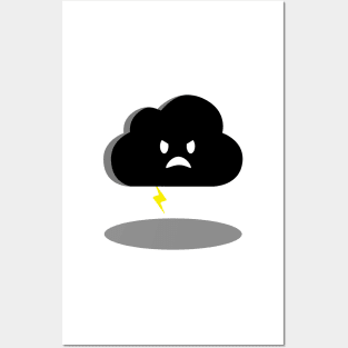 angry lightning cloud Posters and Art